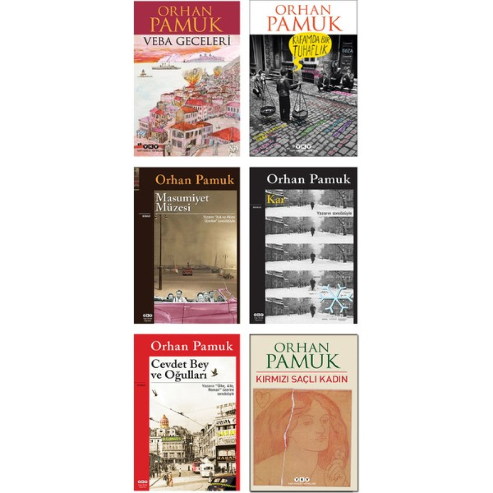 Veba Geceleri + Kafamda Bir Tuhaflık + Masumiyet Müzesi + Kar + Cevdet Bey ve Oğulları + Kırmızı Saçlı Kadın / Orhan Pamuk 6 Kitap Set Ekonomi Pazarlama Kitapları Fiyatı