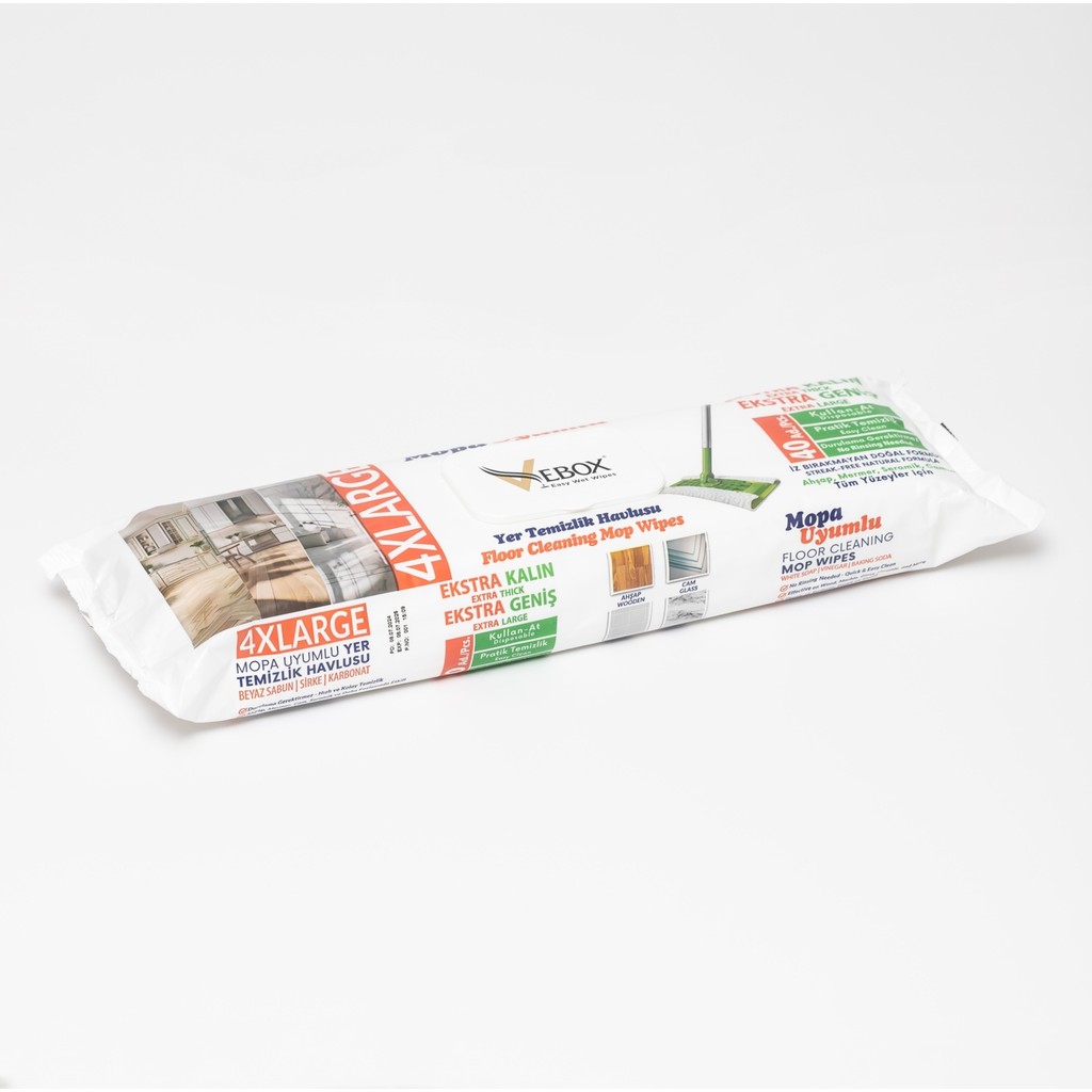 Vebox Easy Wet Wipes Beyaz Sabun Katkılı Mopa Uyumlu Yer Temizlik Havlusu 4xl 40 Yaprak El / Yüz Havlusu Fiyatı