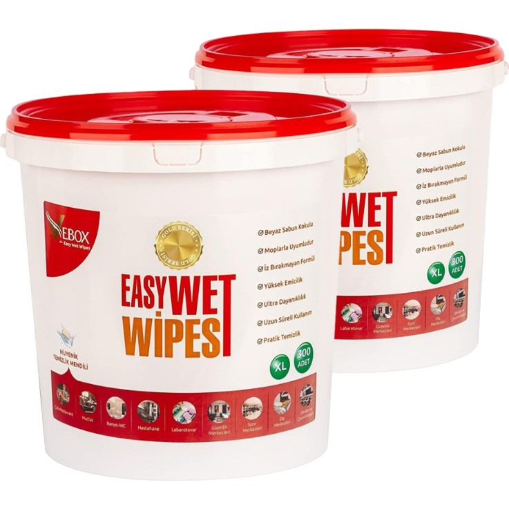 Vebox Easy Wet Wipes Kova Islak Mendil Beyaz Sabun Kokulu 2'li 600 Adet Bebek Mendil-Islak Mendil Fiyatı