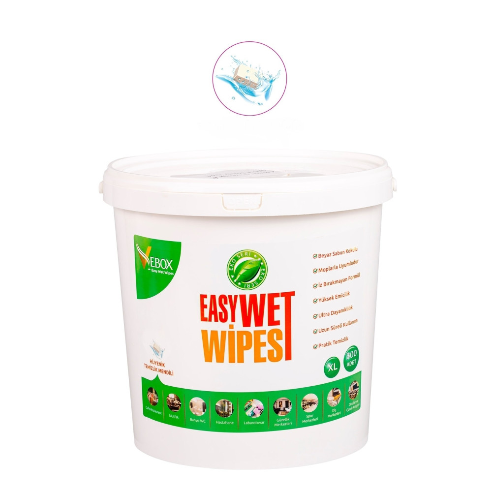 VEBOX Easy Wet Wipes Kova Islak Mendil Beyaz Sabun Kokulu Eko Seri 300lü Islak Mendil Fiyatı