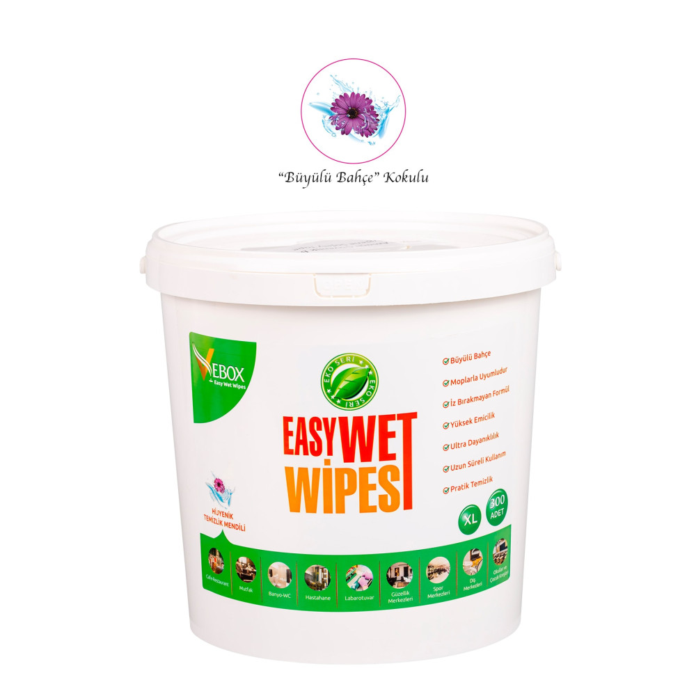 VEBOX Easy Wet Wipes Kova Islak Mendil Büyülü Bahçe Kokulu Eko 300lü Islak Mendil Fiyatı