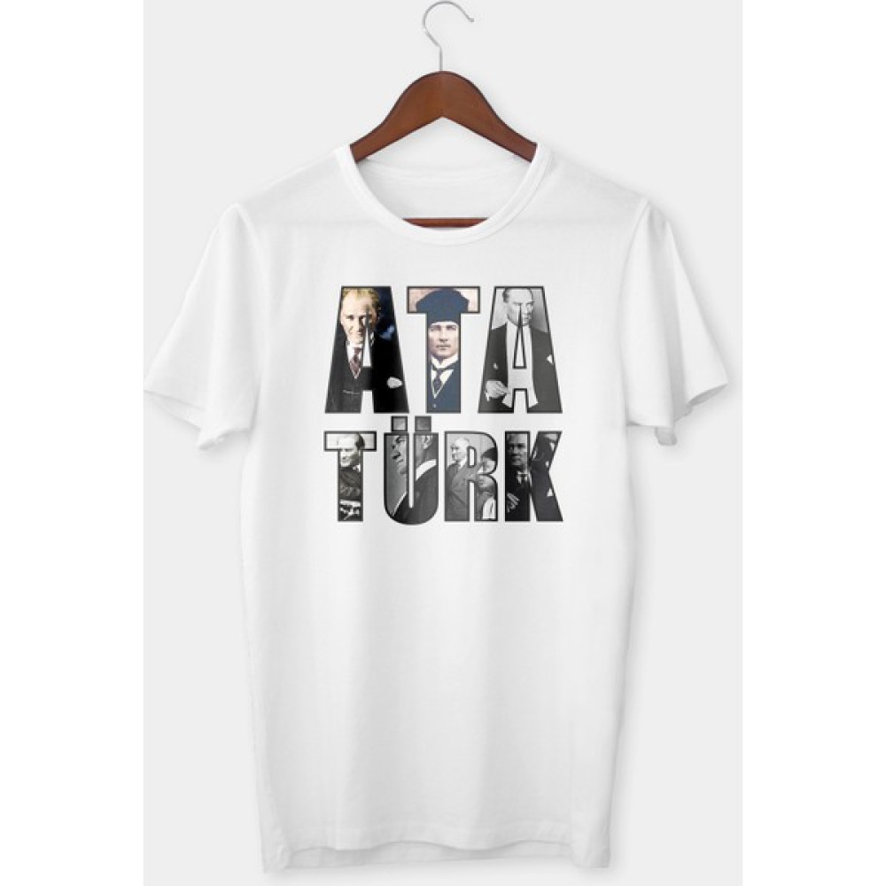 Vectorwear Atatürk Yazılı Tasarım Bisiklet Yaka Unisex T-Shirt Erkek T-shirt Fiyatı