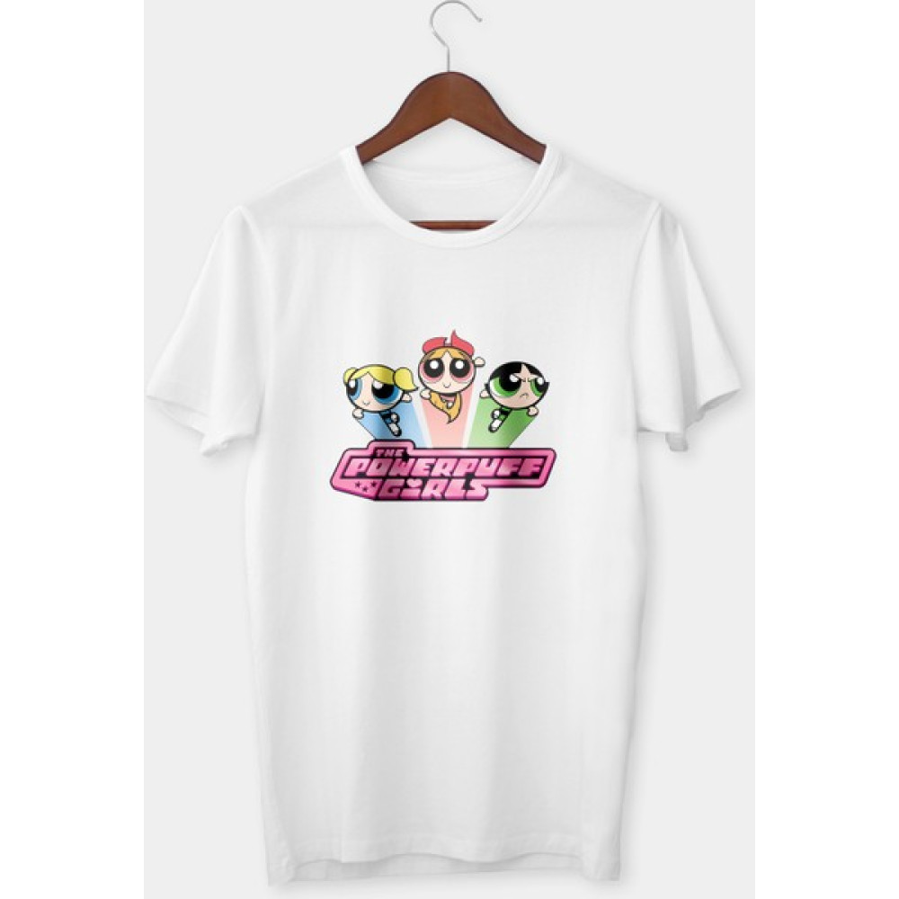 Vectorwear Power Puff Girls Bisiklet Yaka Unisex T-Shirt Erkek T-shirt Fiyatı