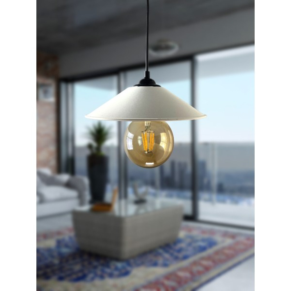 Veda Light Bright Şapkalı Tekli Sarkıt Model Beyaz Modern Avize Avize Fiyatı