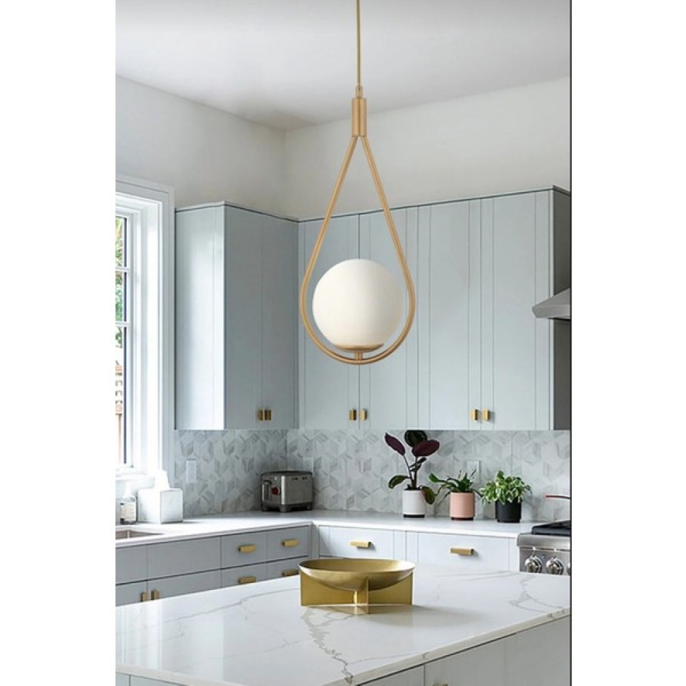 Veda Light Globe Tekli Eskitme Sarkıt Avize Beyaz Camlı Modern Sarkıt Yatak Odası Mutfak Salon Avize Fiyatı