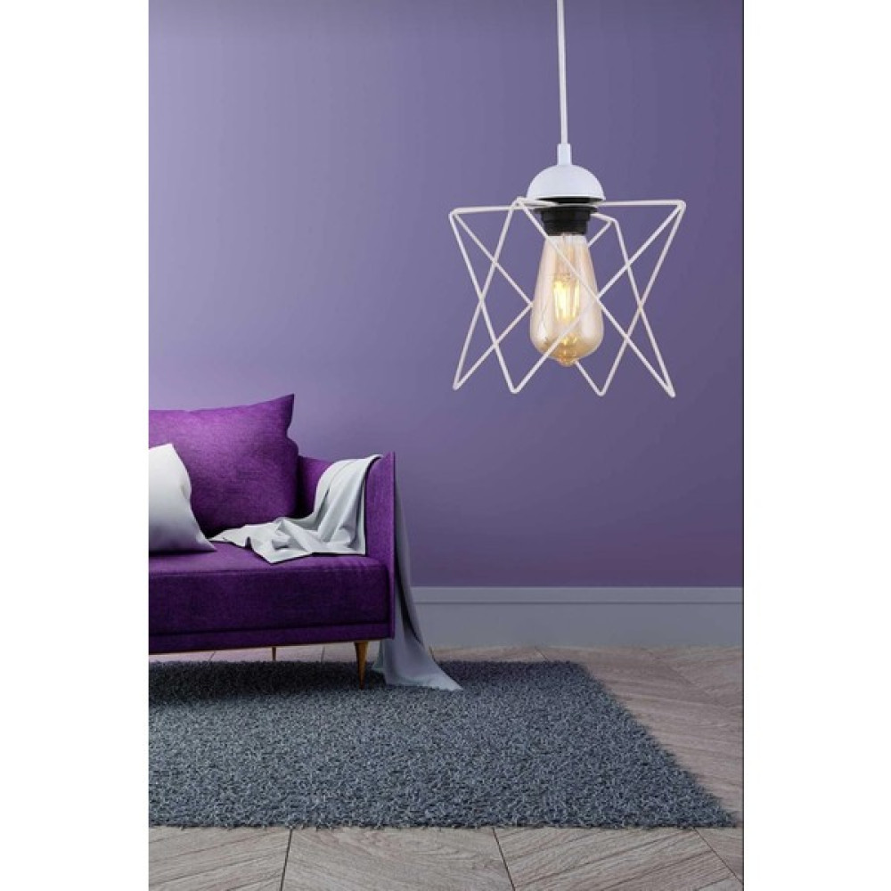 Veda Light Sio Tekli Beyaz Sarkıt Model Şık Avize Salon Modern Avize Fiyatı