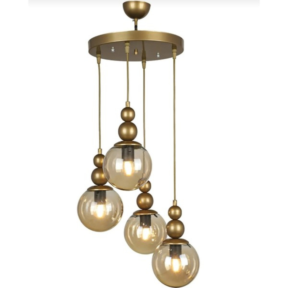 Veda Light Venüs 4'lü Sarkıt Eskitme Model- Hakiki Bal Cam- Oturma Odası- Salon- Yatak Odası Modern Avize Avize Fiyatı