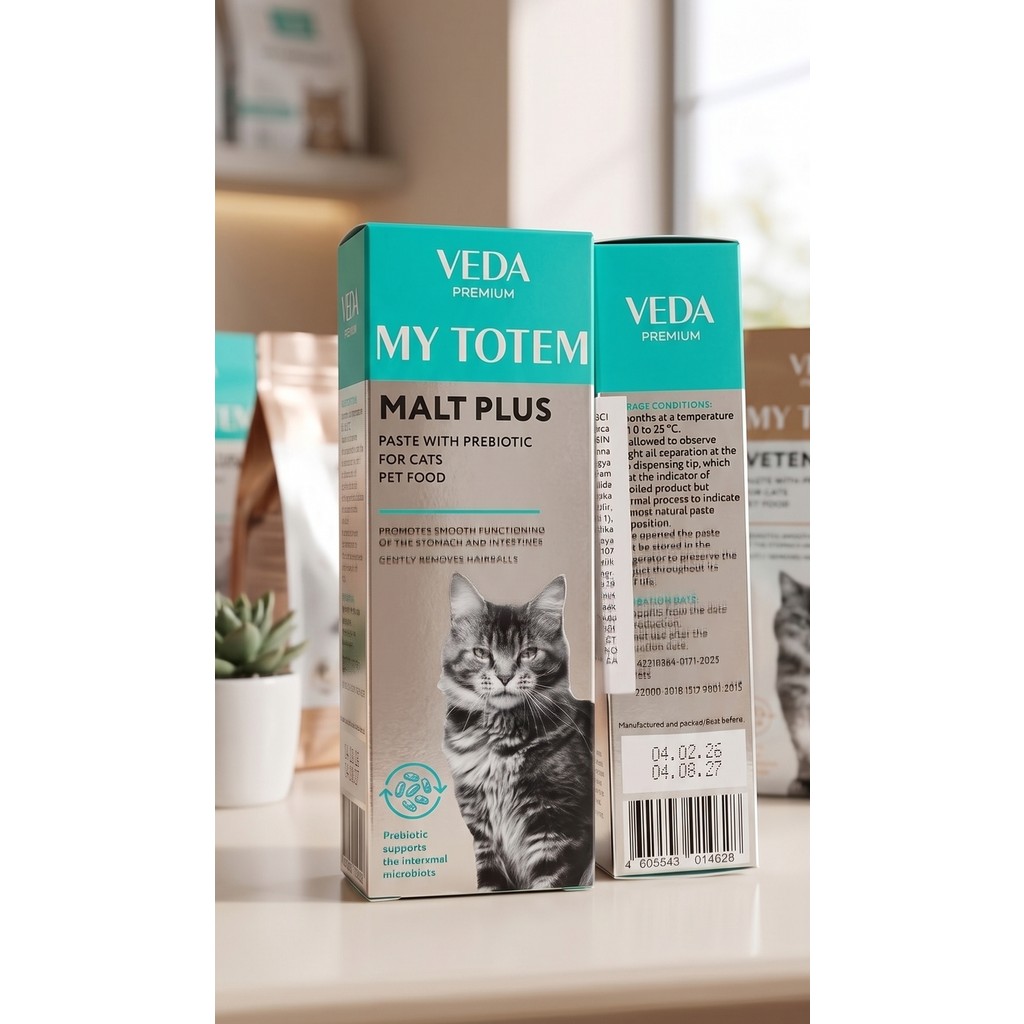 Veda My Totem Malt Pasta Plus Kedi Ödülü 75 gr Tüm Yaş Grupları İçin Lezzetli Evcil Hayvan Ürünleri Fiyatı
