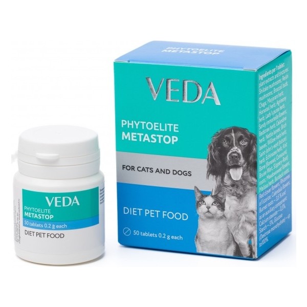 Veda Phytoelite Metastop 50 Tablet 0.2 g Köpekler İçin Doğal Vitamin Takviyesi ve Sağlık Destek Evcil Hayvan Ürünleri Fiyatı