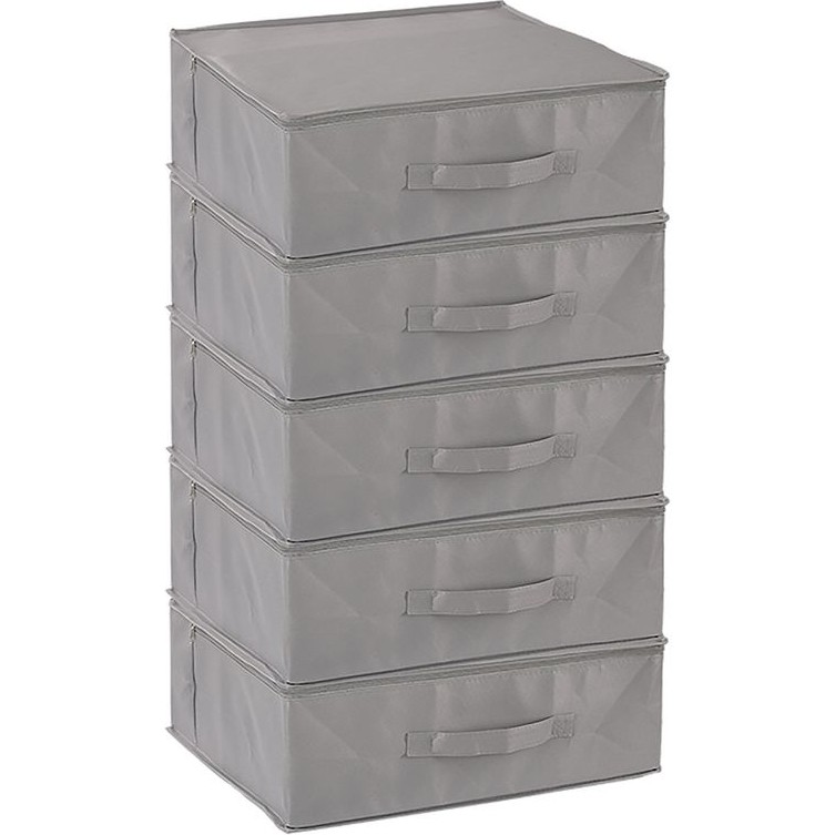Vedsey 5'li Set 53 x 44 x 21 cm Baza Altı & Dolap Içi Organizer, Yorgan & Yastık Düzenleyici Hurç Gri Yastık Kılıfı Fiyatı