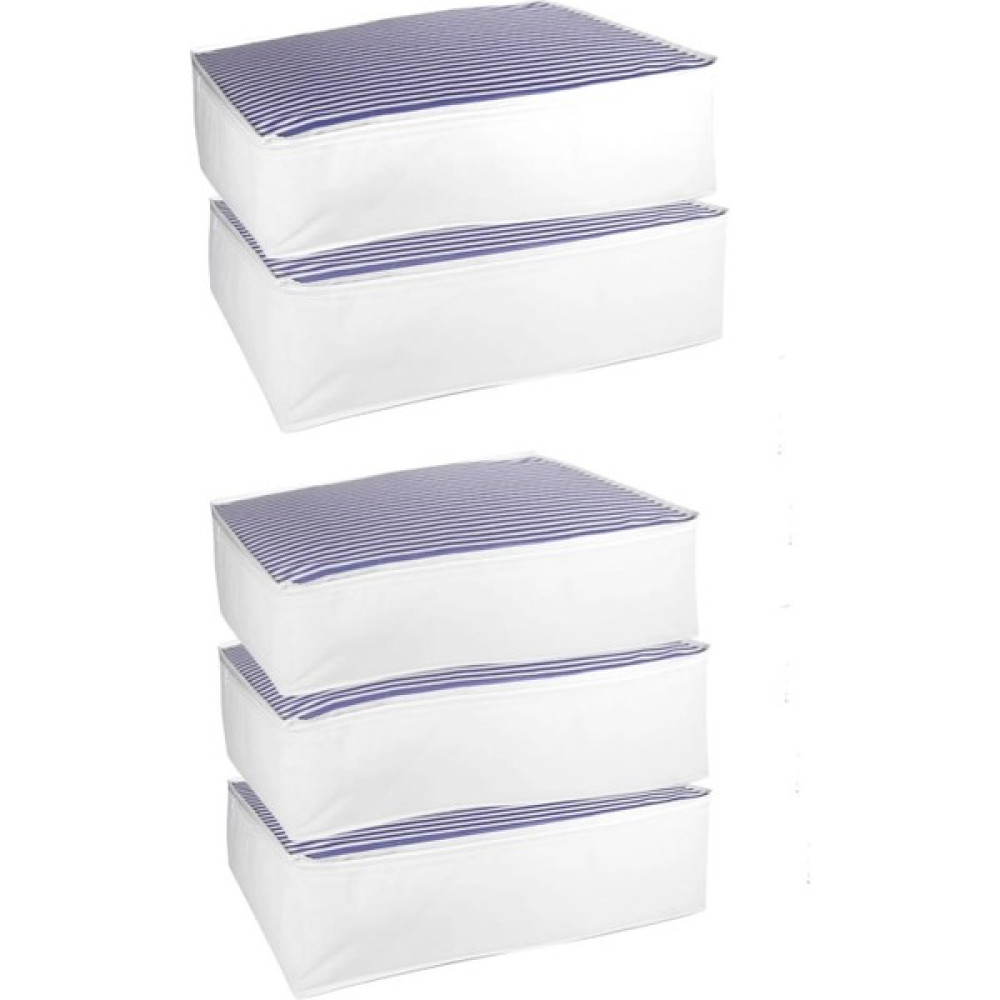 Vedsey 5'li Set Baza Altı Düzenleyici Büyük Boy Hurç Lacivert Çizgili 70X50X25 cm Hurç Fiyatı