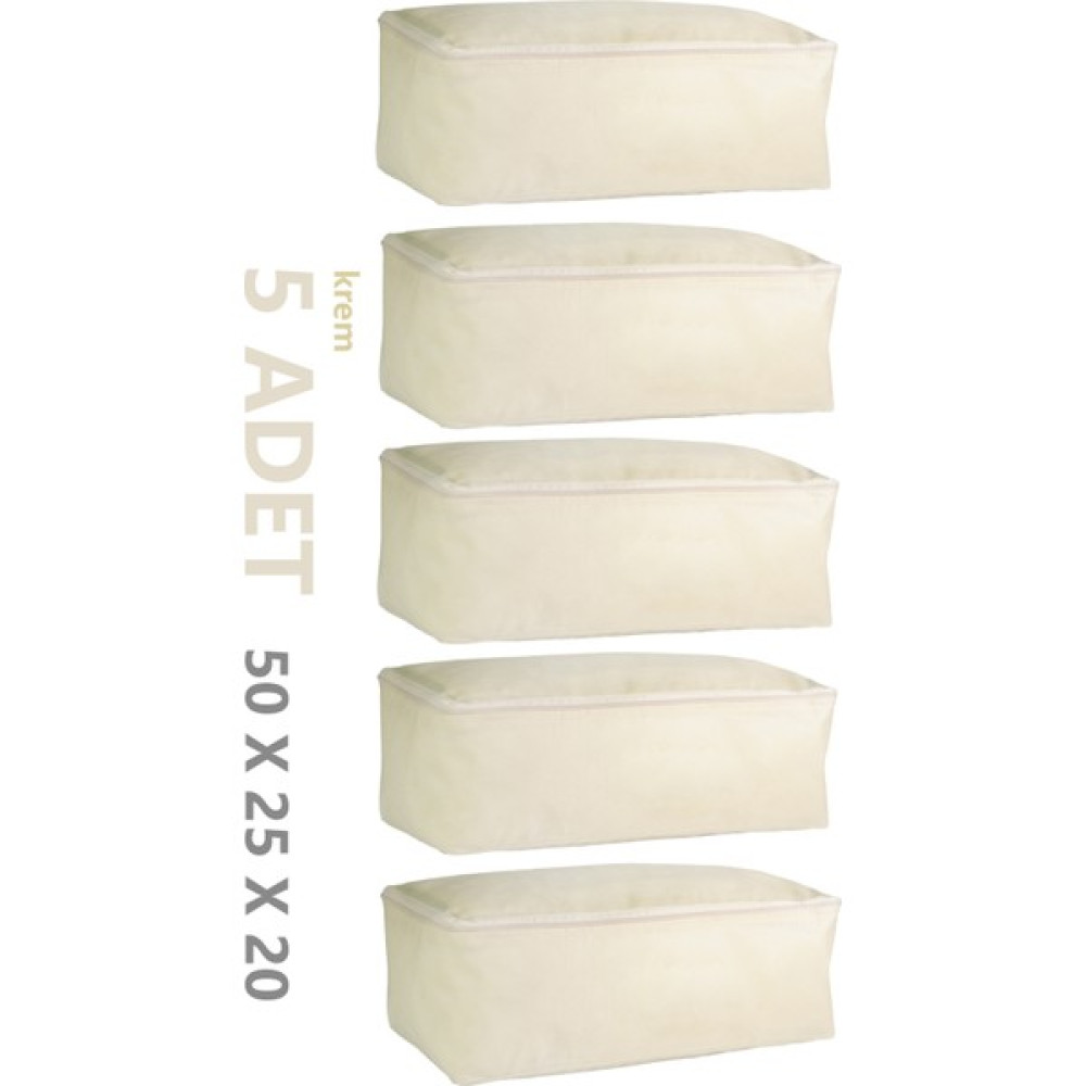 Vedsey 5'li Set Baza Altı Düzenleyici Küçük Boy Hurç Krem 50x25x20 Cm Hurç Fiyatı