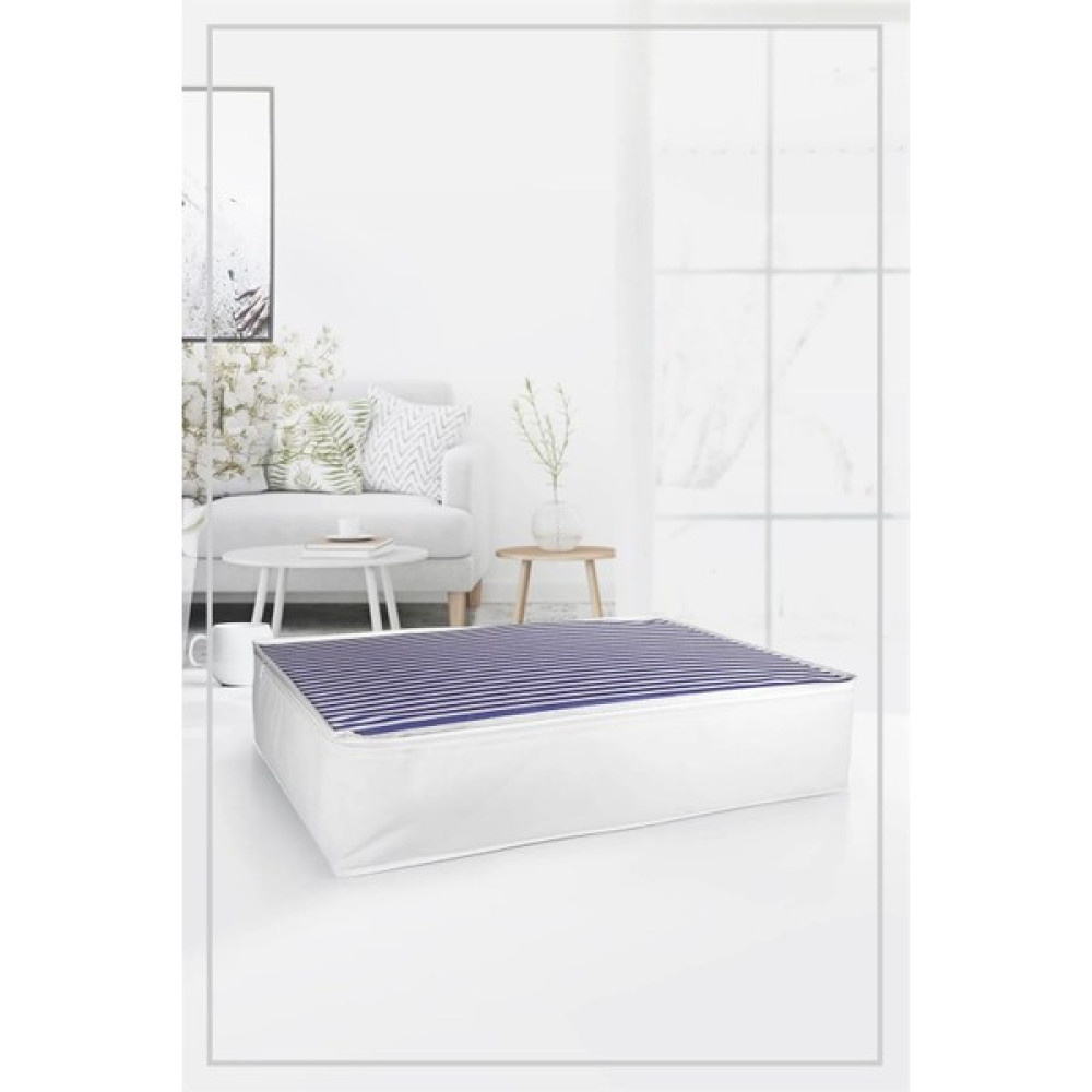 Vedsey Baza Altı Düzenleyici Büyük Boy Hurç Lacivert Çizgili 70X50X25 cm Hurç Fiyatı