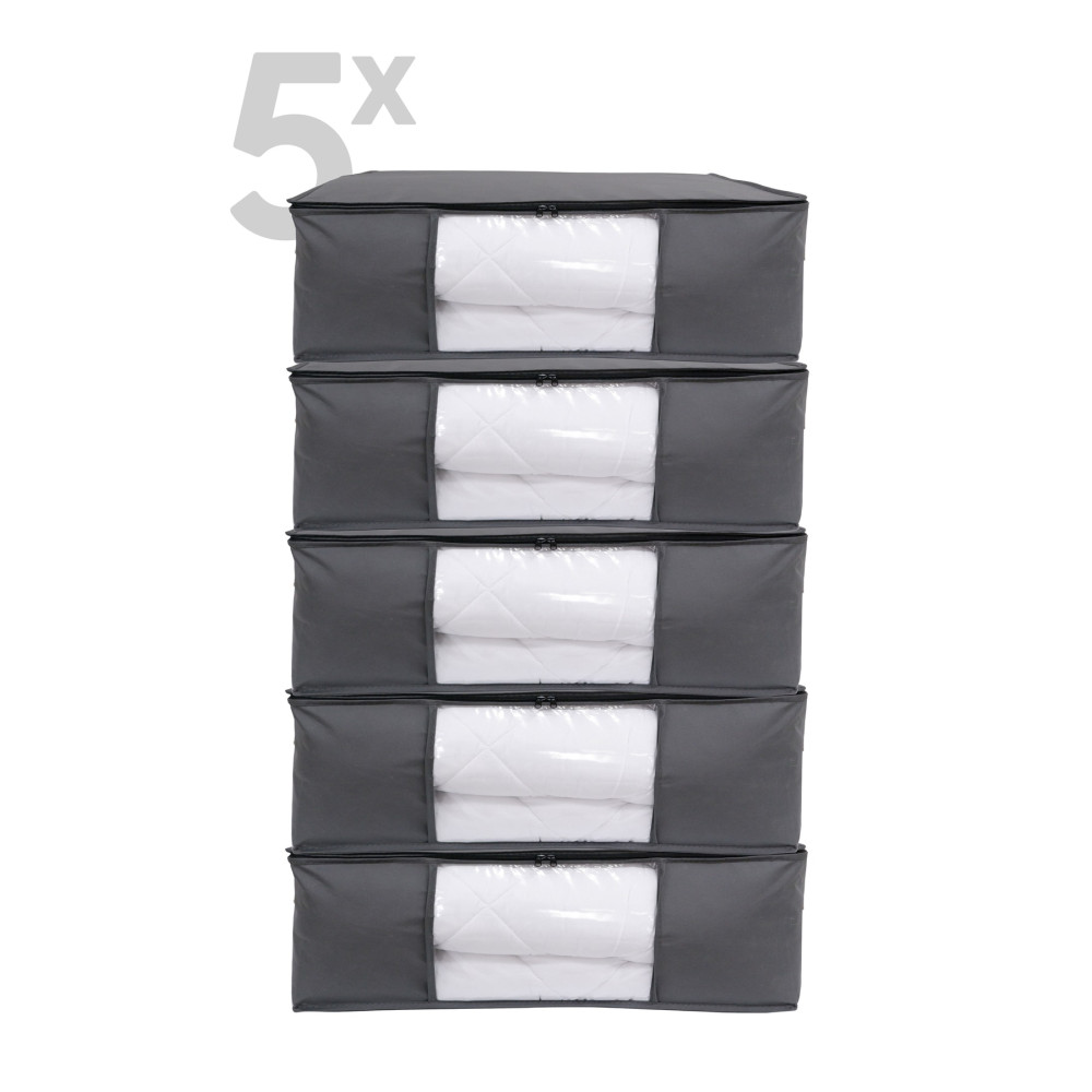 Vedsey Home Organizer 5li Set Baza Altı Düzenleyici Pencereli Büyük Boy Hurç Antrasit Gri 70x50x25 Cm Hurç Fiyatı