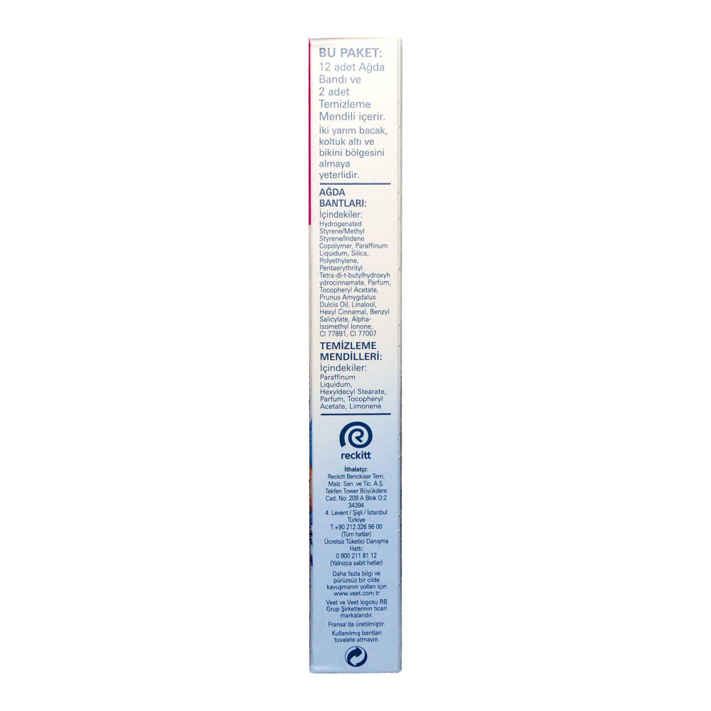 Veet Ağda Bandı 12'li Paket Hassas Ciltler İçin