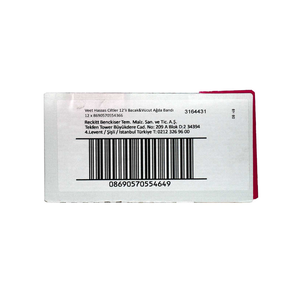 Veet Ağda Bandı 12'li Paket Hassas Ciltler İçin