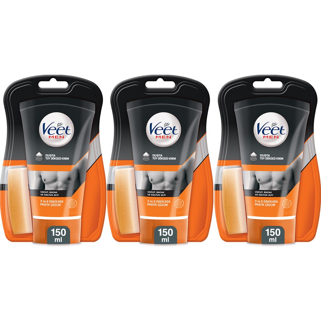 Veet Men Erkeklere Özel Duşta Tüy Dökücü Krem 150 ml X 3 Diğer Fiyatı