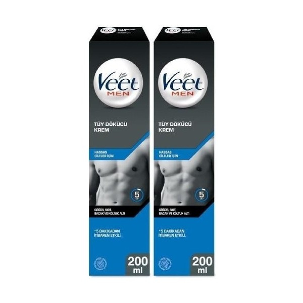 Veet Men Erkeklere Özel Tüy Dökücü Krem Hassas Ciltler 200 ml X 2 Diğer Fiyatı