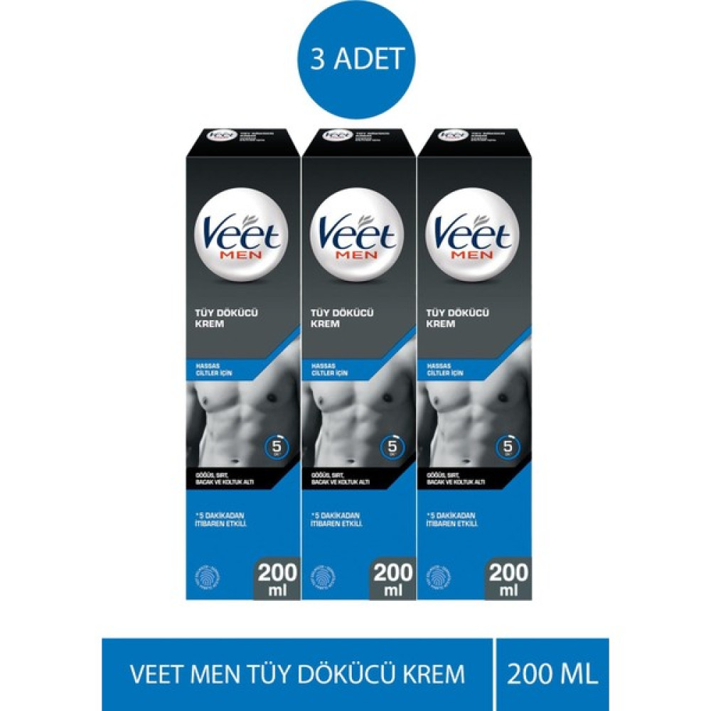 Veet Men Hassas Ciltler Için Tüy Dökücü Krem 200 ml 3 Adet Oto Boyaları Fiyatı