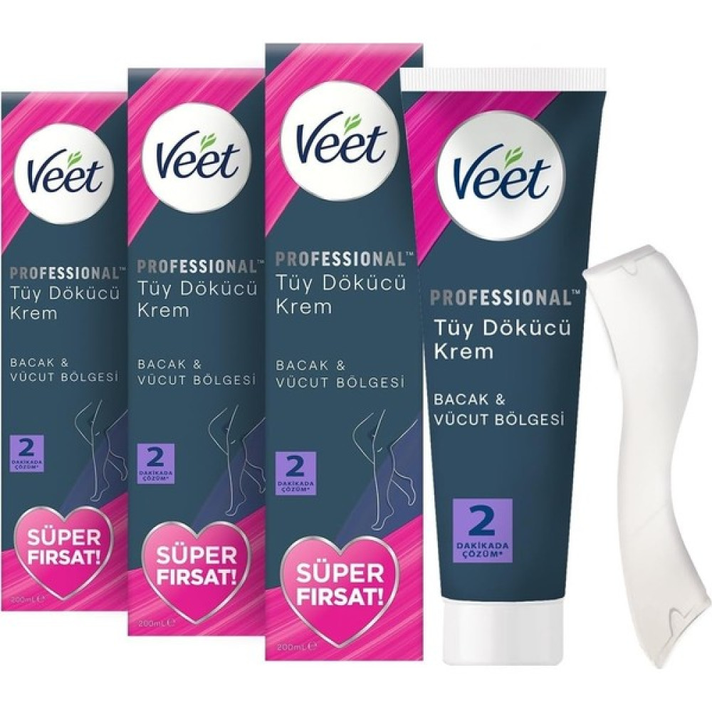 Veet Professional Tüy Dökücü Krem, 600ML (200ML x 3) Ağda Ürünleri ve Makineleri Fiyatı