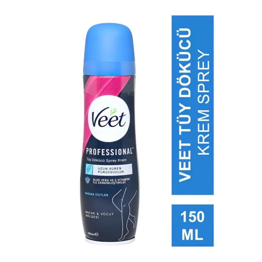 Veet Professional Tuy Dokucu Krem Sprey Bacak&Vucut Bolgesi Hassas Ciltler 150Ml X2 Tüy Temizleme Makineleri Fiyatı