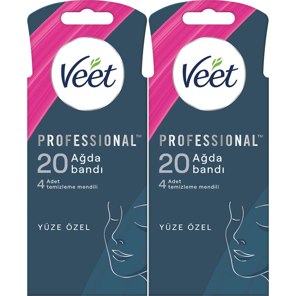 Veet Professional Yüz Ağda Bandı Hassas Ciltler İçin 20'li Paket 4 Temizleme Mendiliyle Diğer Fiyatı