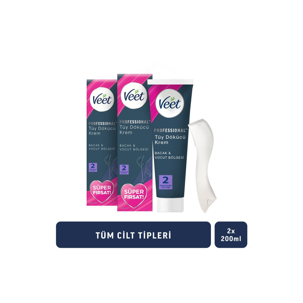 Veet Profesyonel Krem Promo Tüy Dökücü Krem 200 X 2 Tüy Dökücüler ve Azaltıcılar Fiyatı