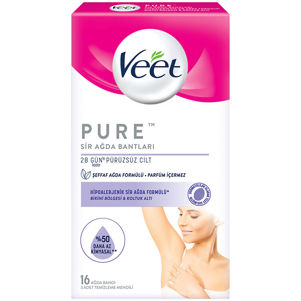 Veet Pure Sir Ağda Bantları Bikini Bölgesi & Koltuk Altı 16'lı Ağda Ürünleri ve Makineleri Fiyatı