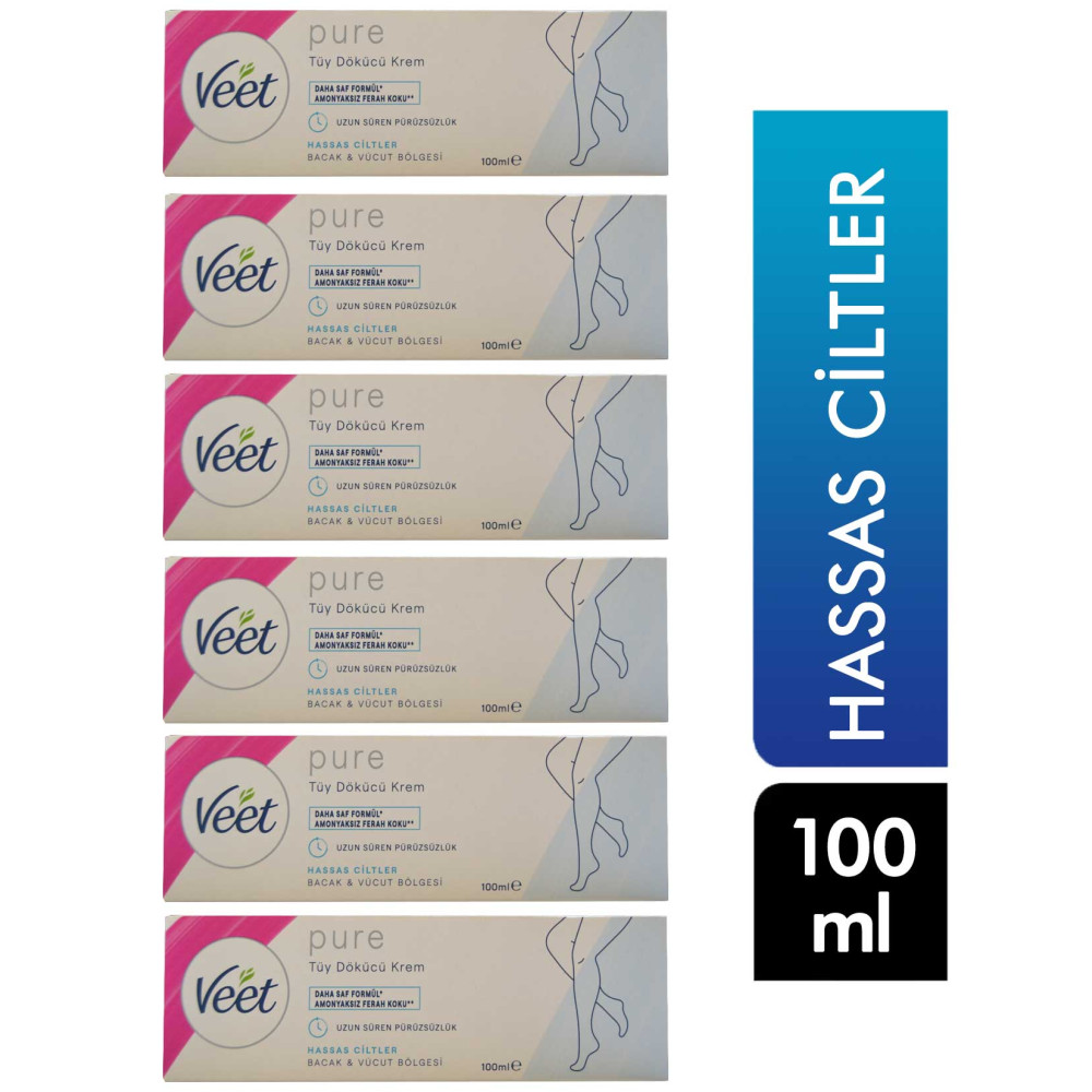 Veet Tüy Dökücü Krem 100 ml x 12'li Toptan Koli (100 ml x 6 Hassas Cil