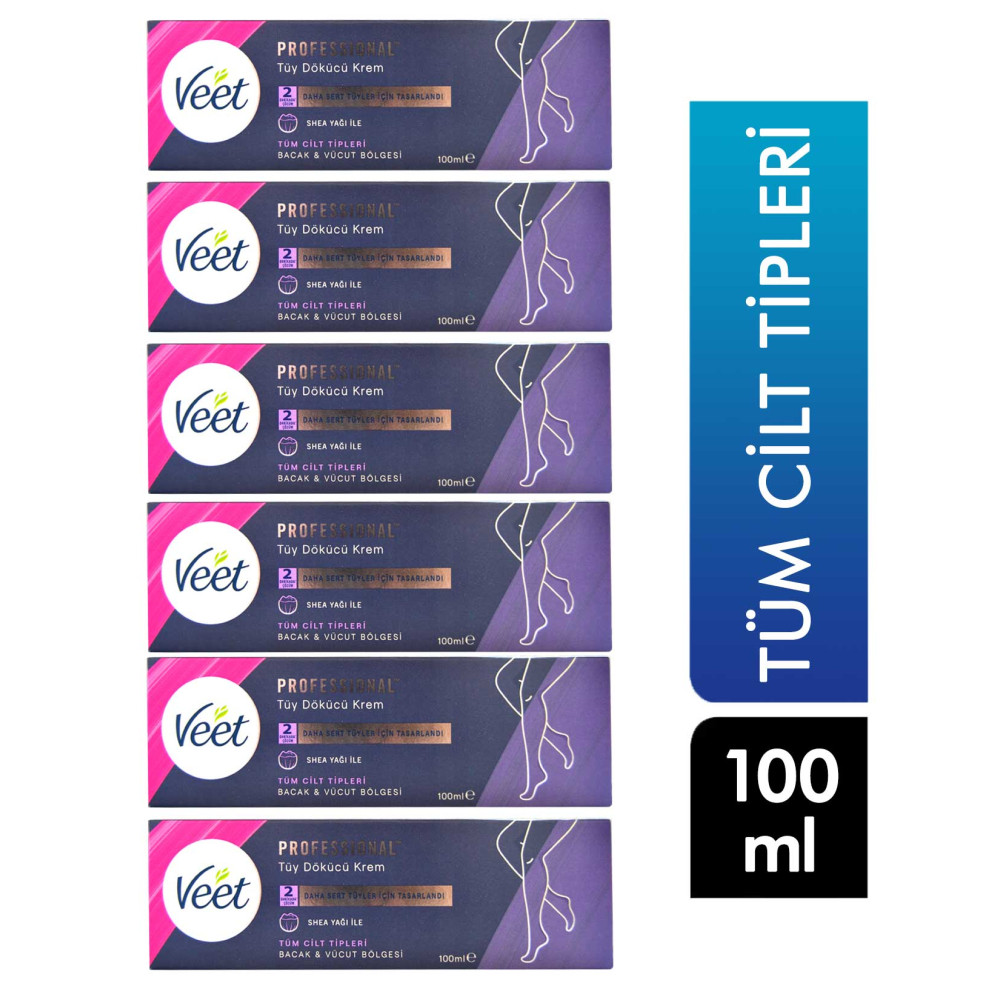 Veet Tüy Dökücü Krem 100 ml x 12'li Toptan Koli (100 ml x 6 Hassas Cil