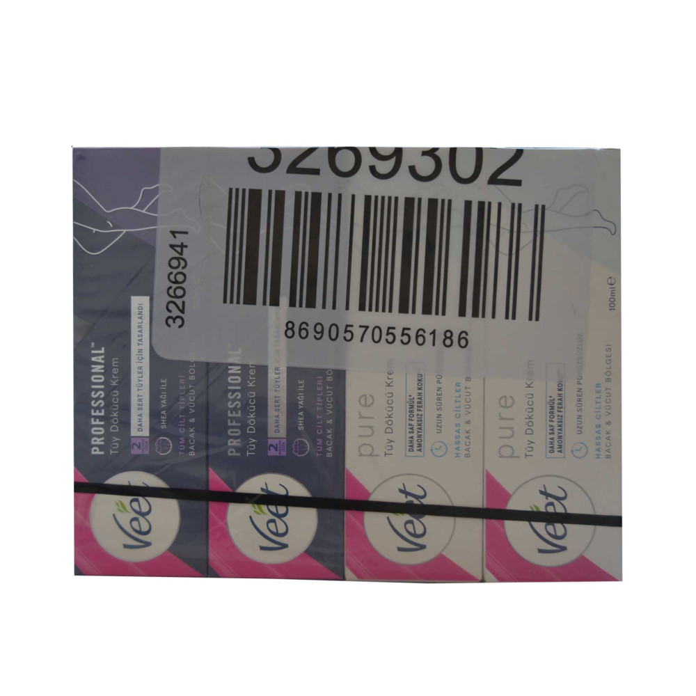 Veet Tüy Dökücü Krem 100 ml x 12'li Toptan Koli (100 ml x 6 Hassas Cil