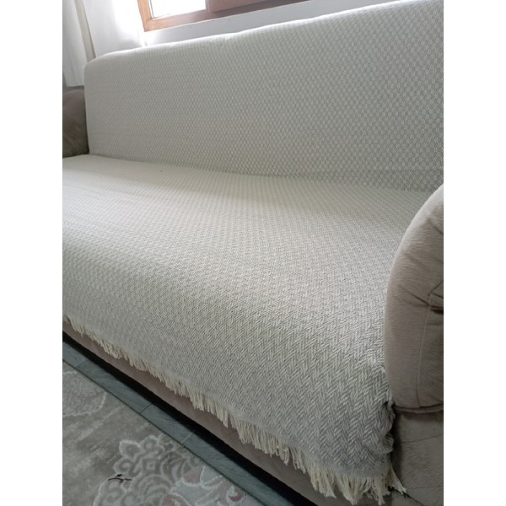Veev Buldan Dokuma Çekyat Koltuk Örtüsü - 170 x 210 cm - Açık Gri Koltuk & Kanepe Örtüsü Fiyatı
