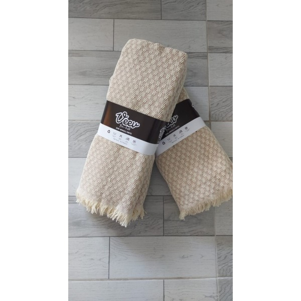 Veev Buldan Dokuma Çekyat Koltuk Örtüsü - 170 x 210 cm - Açık Kahverengi Koltuk & Kanepe Örtüsü Fiyatı