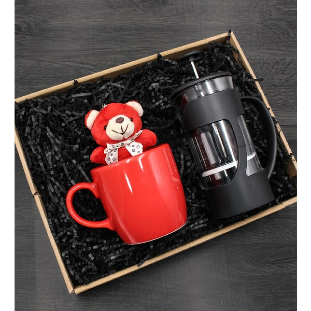 Vega Hediye French Press & Kırmızı Kupa & Kırmızı Mini Peluş Ayıcık Hediye Seti Altın, Takı & Aksesuar Fiyatı