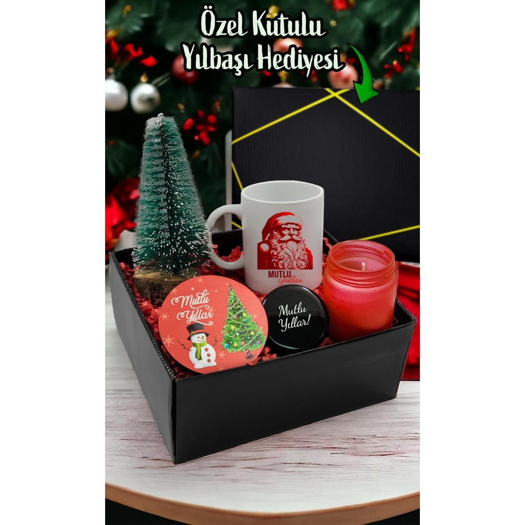 Vega Hediye Özel Hediye Kutulu Yılbaşı Hediye Seti (Yılbaşı Ağacı & Kupa & Mum & Altlık) Sıcak Atmosfer Yaratır Fincan / Bardak / Kahve Takımı Fiyatı
