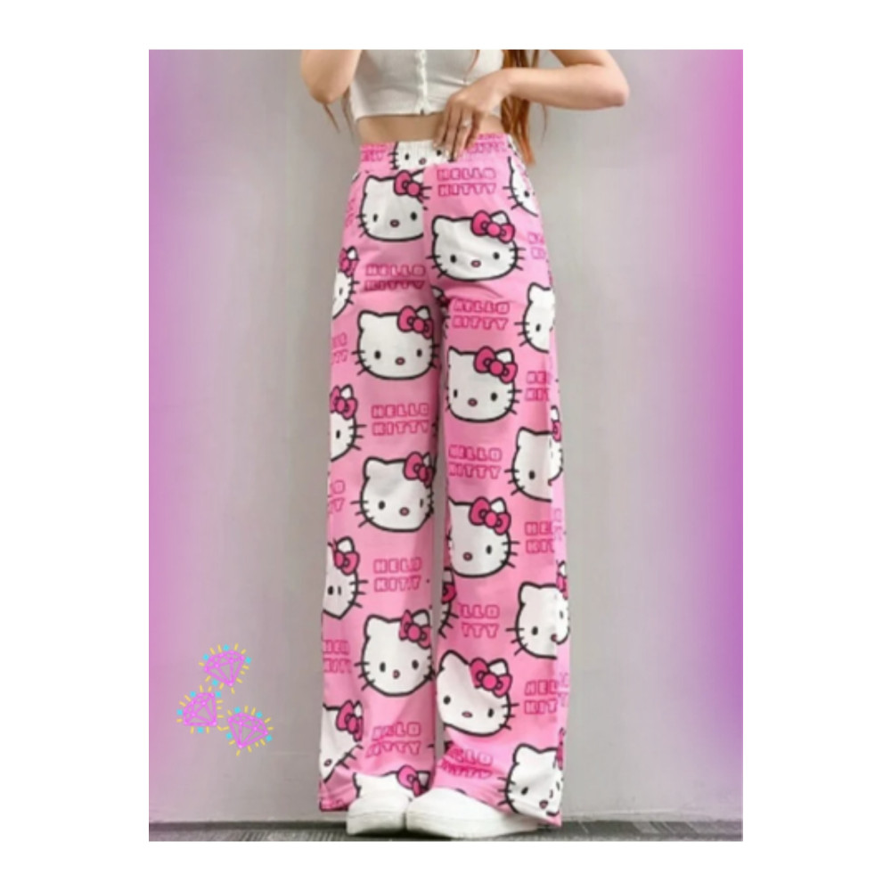 VEGA Istanbul Hello Kitty-bol Paça Eşofman Altı-pijama-pantalon KittyWideLeg S Beden Kadın Eşofman Fiyatı