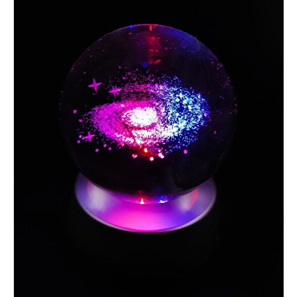 VegaGiftShop 3D Samanyolu Galaksi Temalı Işıklı Cam Küre - Beyaz Gece Lambası Fiyatı
