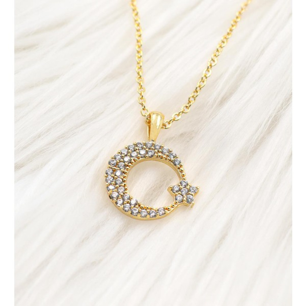 VegaGiftShop Gold Ay Yıldız Kolye Bijuteri Kolye Fiyatı