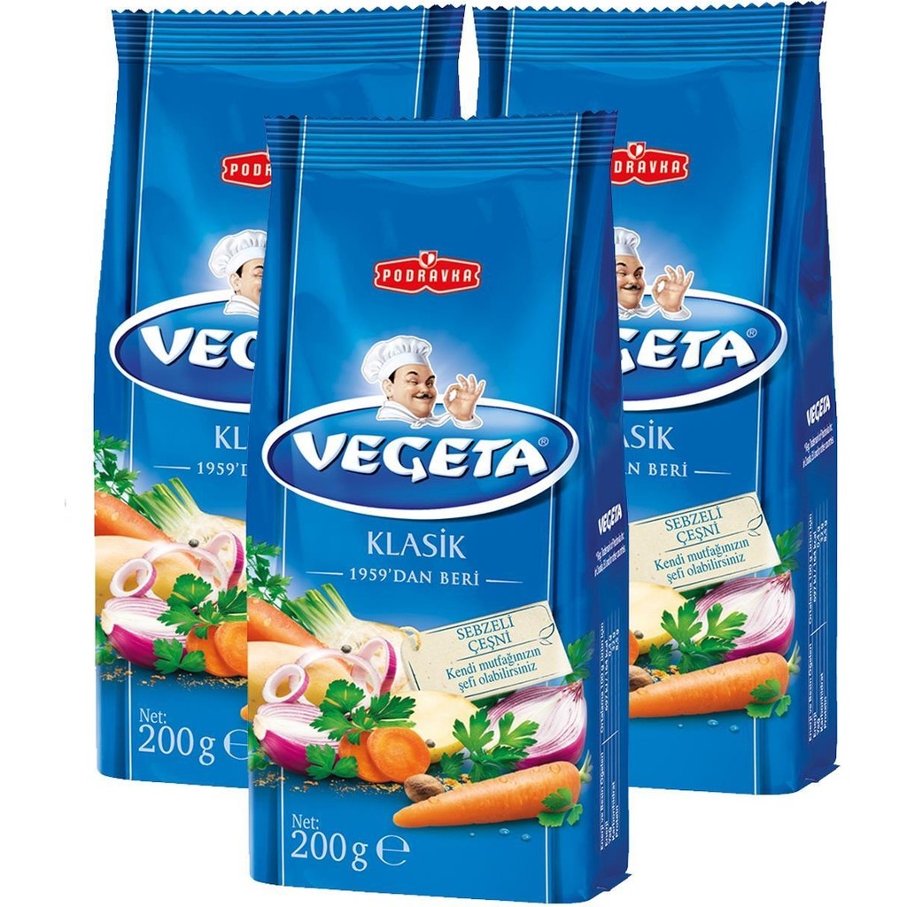 Vegeta Klasik Çeşni 200 gr x 3 Hırvat Menşeli Sebzeli Baharat Yüksek Aroma Tuz, Şeker, Baharat Fiyatı