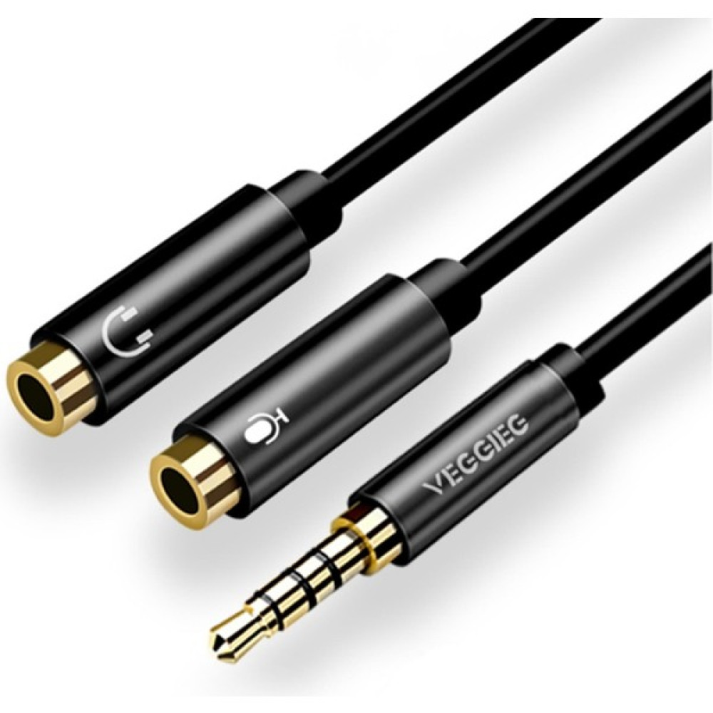VegGieg 3.5mm Kulaklık ve Mikrofon Birleştirici Y Kablo Görüntü Kablosu Fiyatı