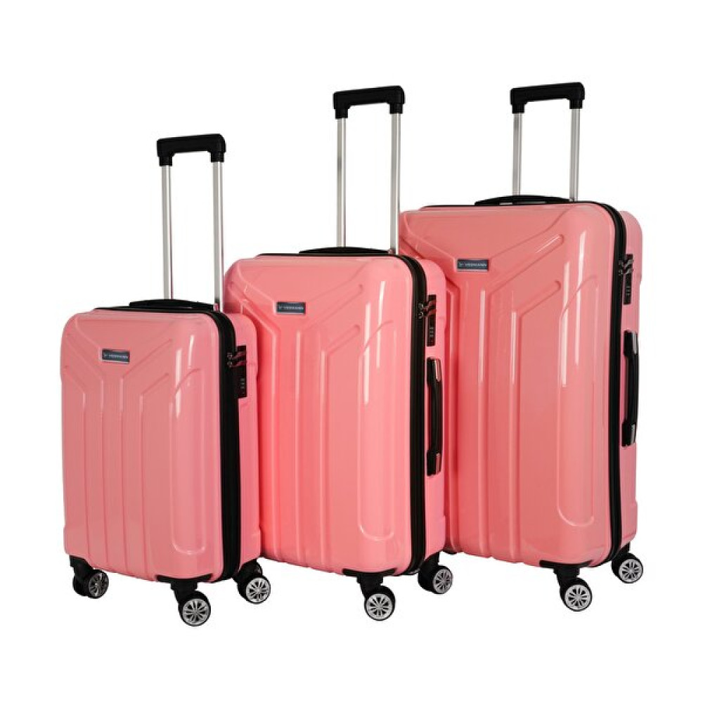 Vegmann Vela 3'lü Pembe Valiz Seti Bavul / Valiz Fiyatı