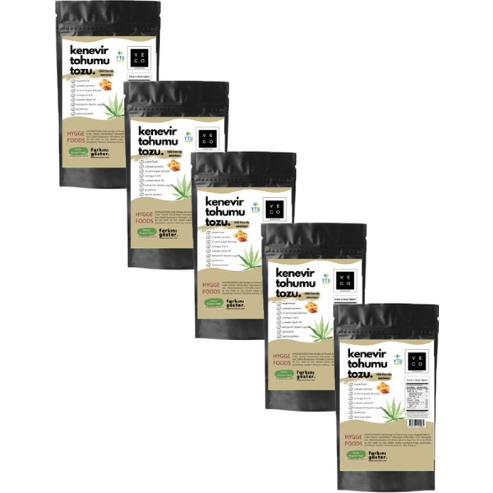 Vegovego Kenevir Kendir Tohumu Tozu - Yer Fıstığı Aromalı - 5 Adet Protein Tozları Fiyatı