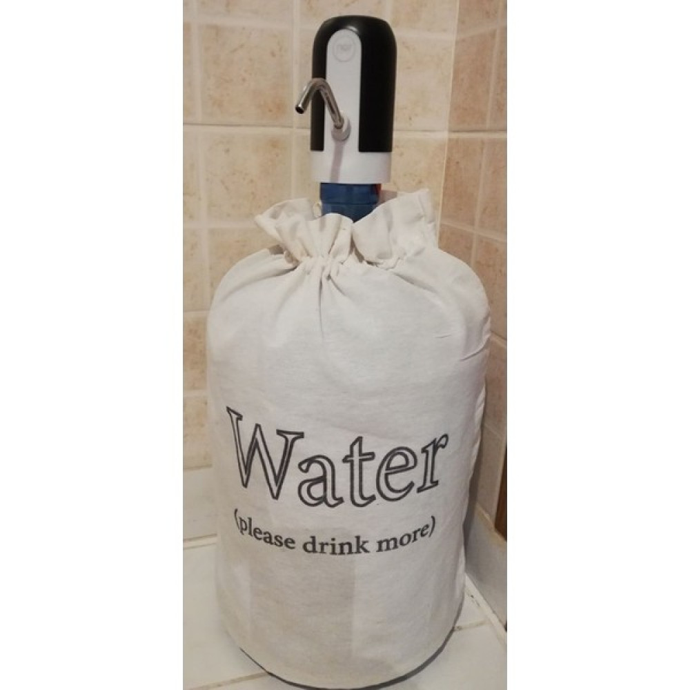 Vegüba Krem Büzgülü Water Baskılı Damacana Kılıfı - Krem Rengi - 19lt Mutfak Tekstili Seti Fiyatı