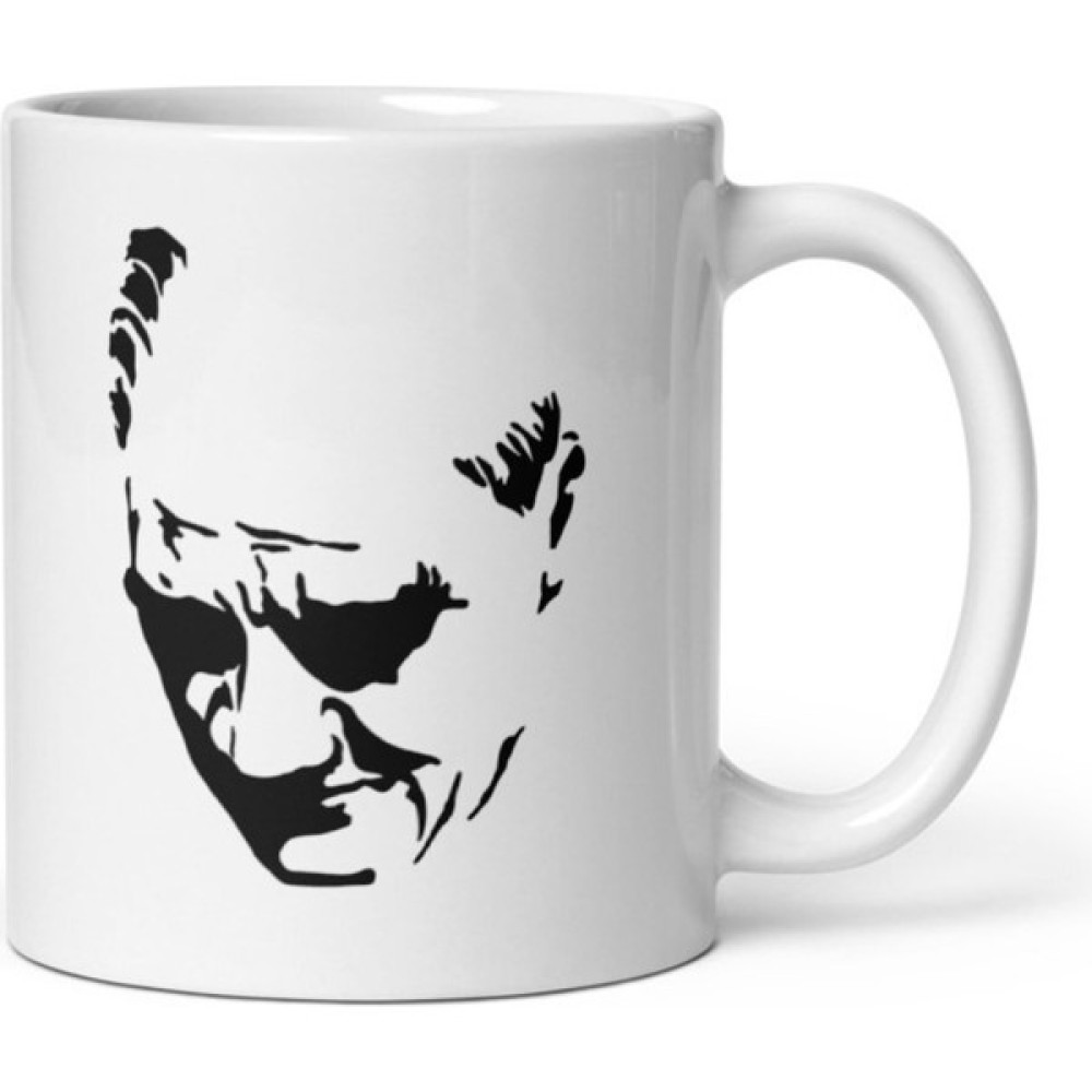 Veintitres Atatürk Silüeti Baskılı Kupa Bardak -3 - Beyaz Fincan / Bardak / Kahve Takımı Fiyatı