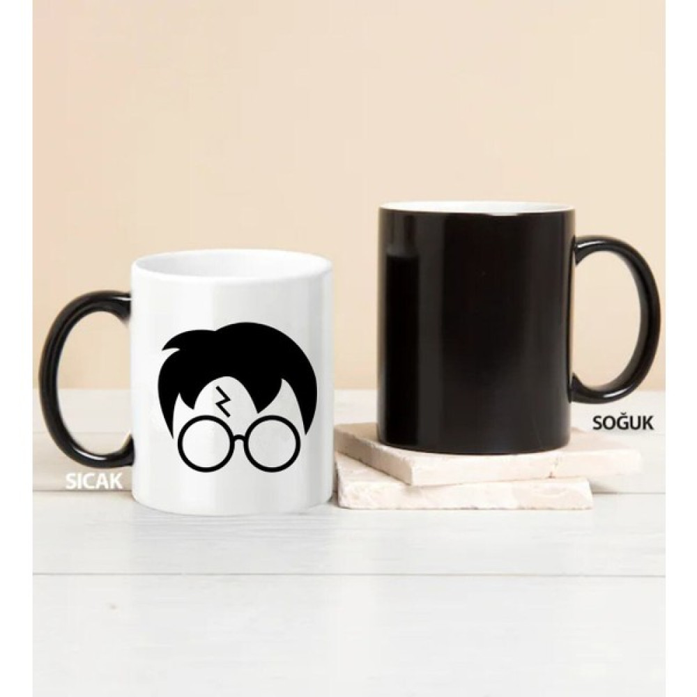 Veintitres Harry Potter Baskılı Sihirli Kupa - Baskılı Kupa 2 - Beyaz Fincan / Bardak / Kahve Takımı Fiyatı