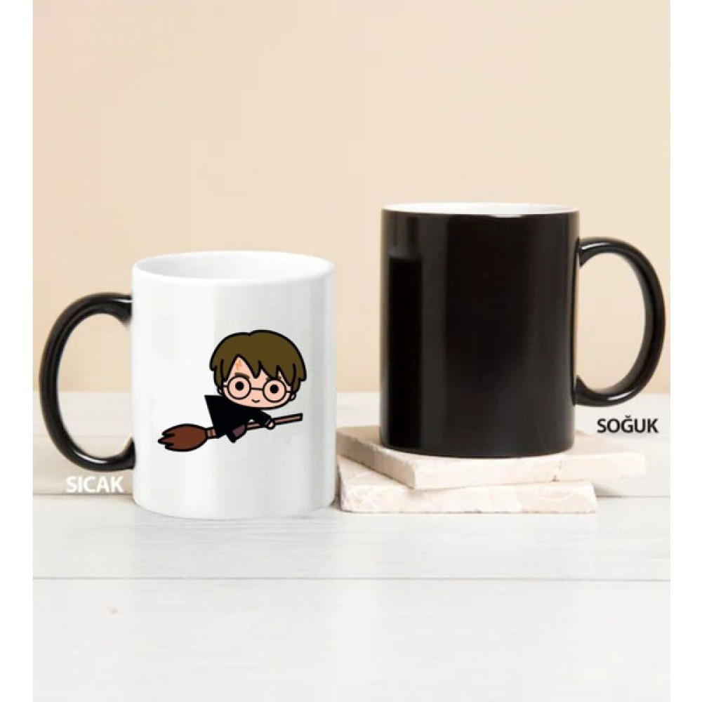 Veintitres Harry Potter Baskılı Sihirli Kupa - Baskılı Kupa - Beyaz Fincan / Bardak / Kahve Takımı Fiyatı