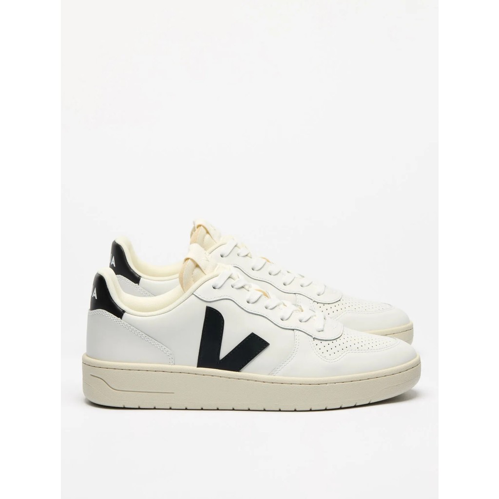 Veja Beyaz - Siyah Kadın Sneaker V-10 Leather Ayakkabılar ve Çantalar Fiyatı