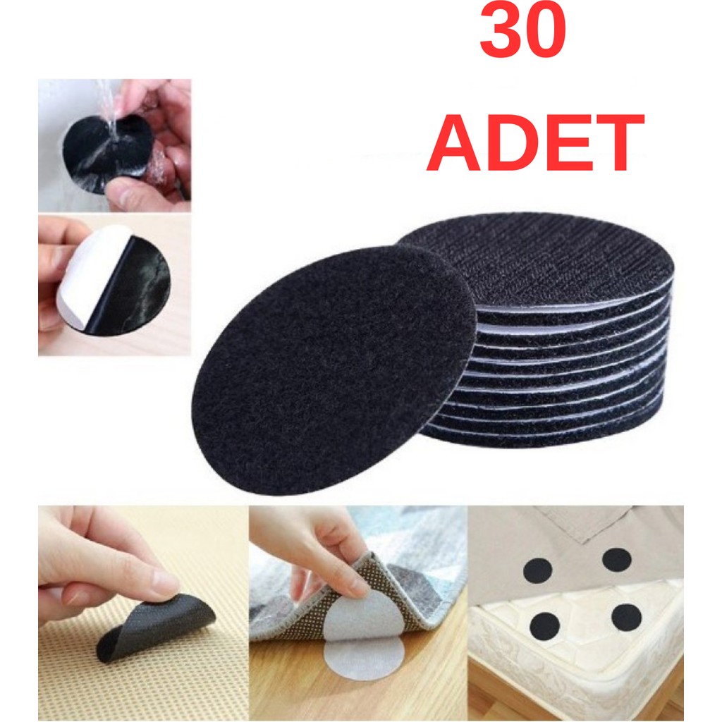 Vekorr 30 Adet Halı Kilim Kaydırmaz Cırt Yıkanabilir Kendinden Yapışkanlı Sabitleyici Bant Ped - Siyah - 5 x 5 cm SSD / Solid State Drive Fiyatı