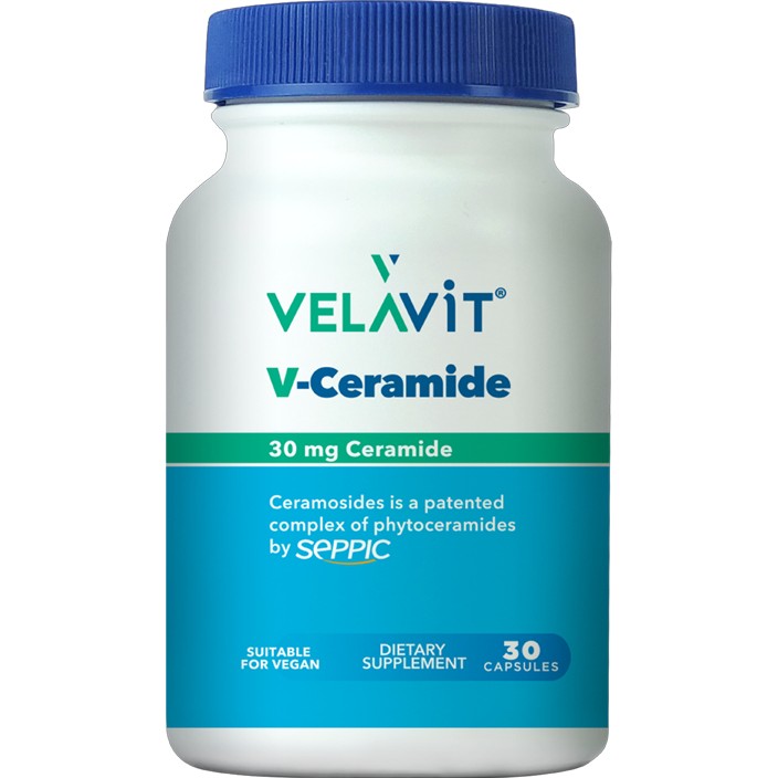 Velavit V-Ceramide 30 Mg 30 Kapsül Vegan İçerik Bilgisi ile Cilt Sağlığına Destek Diğer Fiyatı