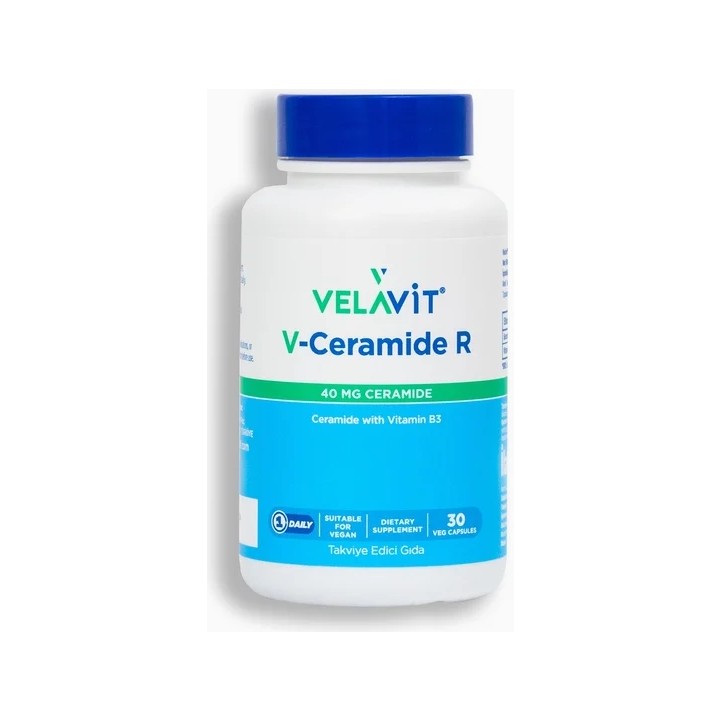 Velavit V- ceramide R - Seramid ve Nikotinamid Içeren Takviye Edici Gıda - 30 Kapsül Diğer Fiyatı